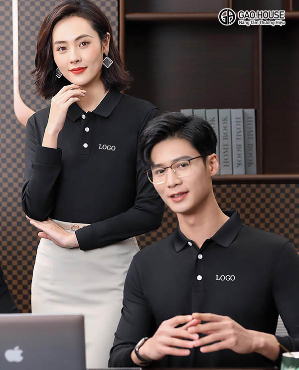 Đồng phục công ty dài tay màu trơn GUC1980156