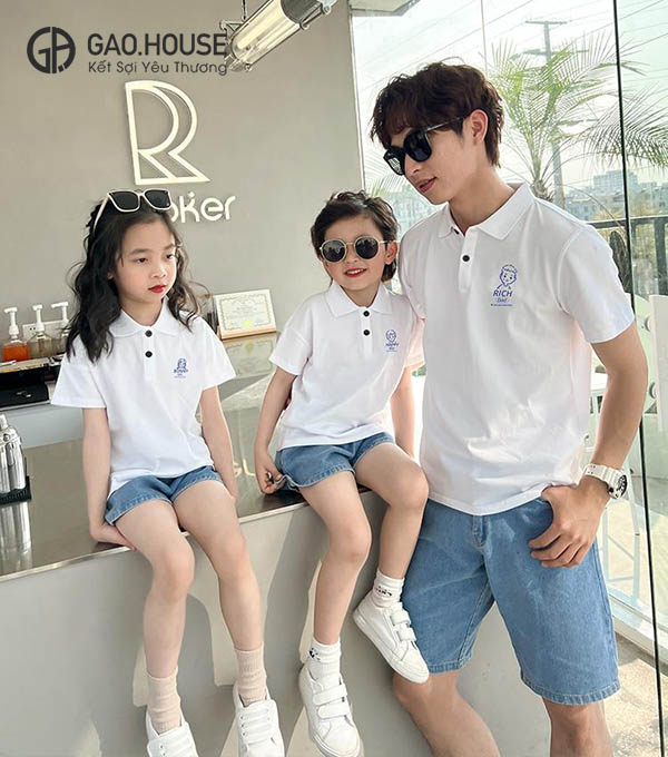 Áo gia đình có cổ Gạo House GF1890072