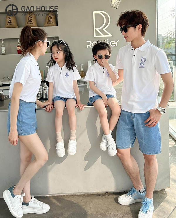 Áo gia đình có cổ Gạo House GF1890072