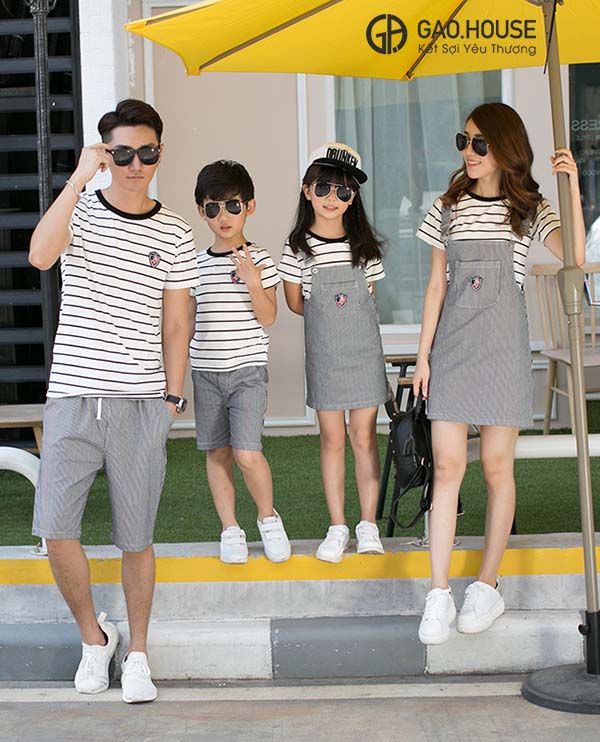 Áo gia đình kẻ sọc Gạo House GF1860089