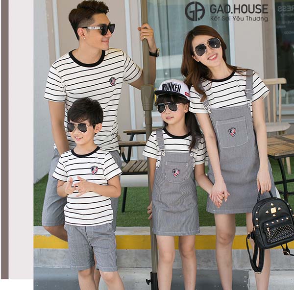 Áo gia đình kẻ sọc Gạo House GF1860089