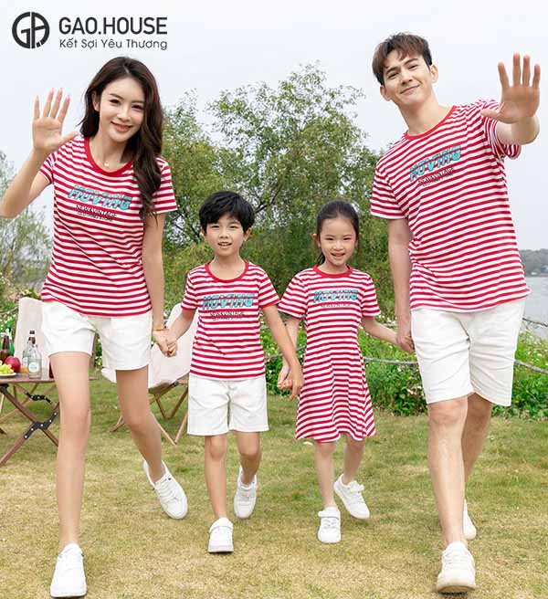 Áo gia đình kẻ sọc