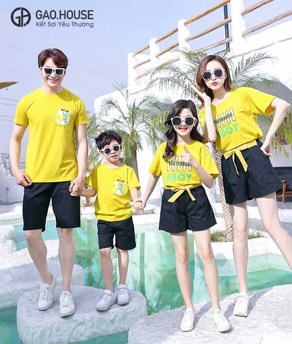 Áo gia đình đi biển EUOY Gạo House GF1805004