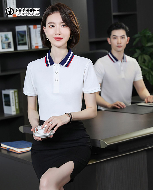Áo thun đồng phục công ty màu trắng