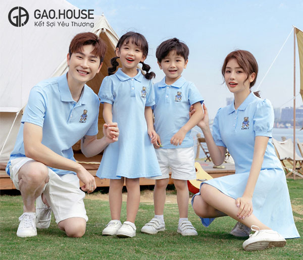 Áo váy gia đình in hình gấu dễ thương GF1860080