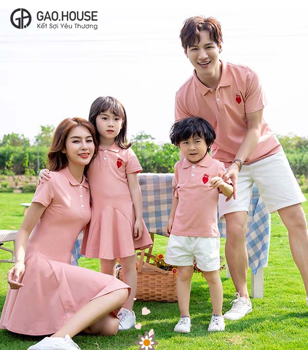 Áo gia đình có cổ Gạo House GF2020005
