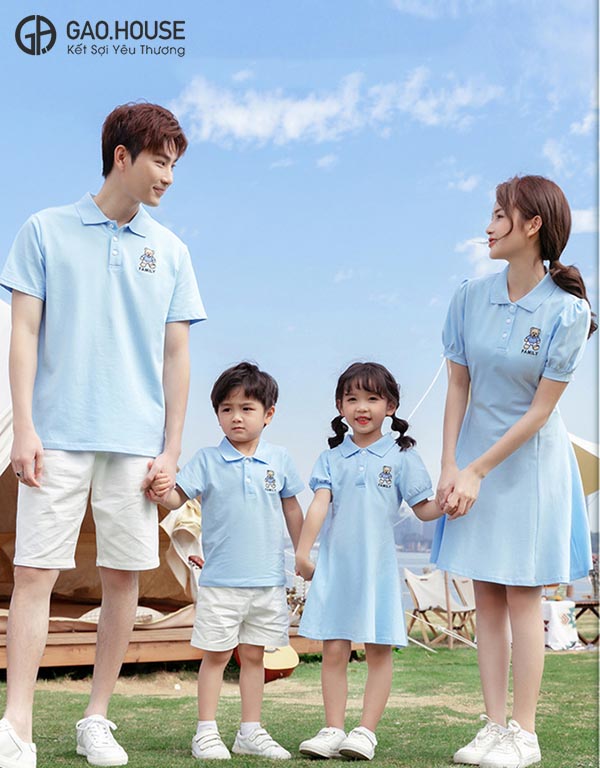 Áo váy gia đình in hình gấu dễ thương GF1860080