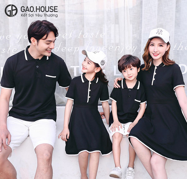 Áo gia đình có cổ Gạo House GF2020006