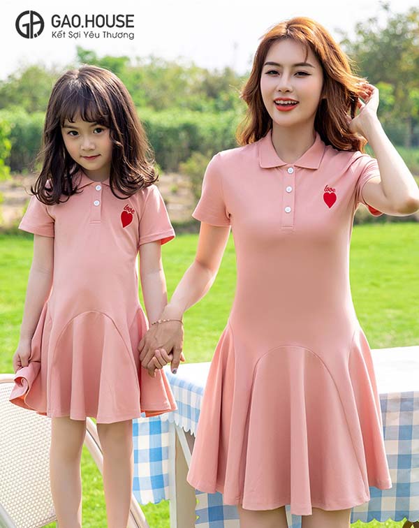 Áo gia đình có cổ Gạo House GF2020005