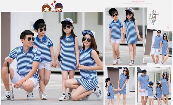 dong phuc gia dinh di bien va du tiec