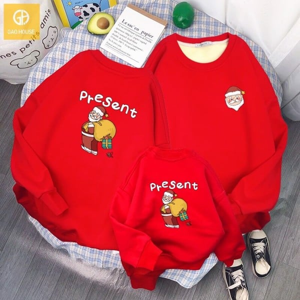 Áo gia đình Noel Present dáng sweater GF1824123
