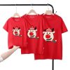 Áo gia đình Noel in hình chú tuần lộc đội mũ GF1824103