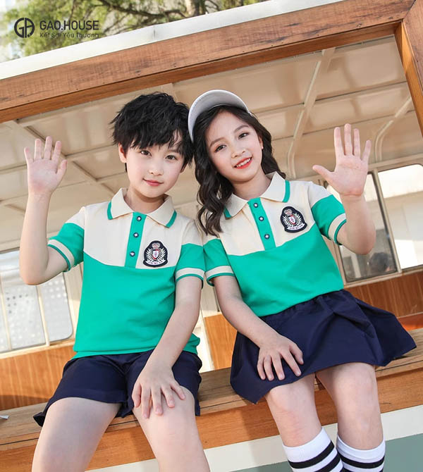 Đồng phục mầm non xanh ngọc MN13
