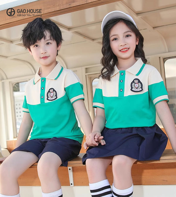 Đồng phục mầm non xanh ngọc MN13