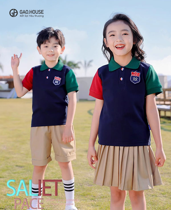 Đồng phục mầm non màu xanh than MN04