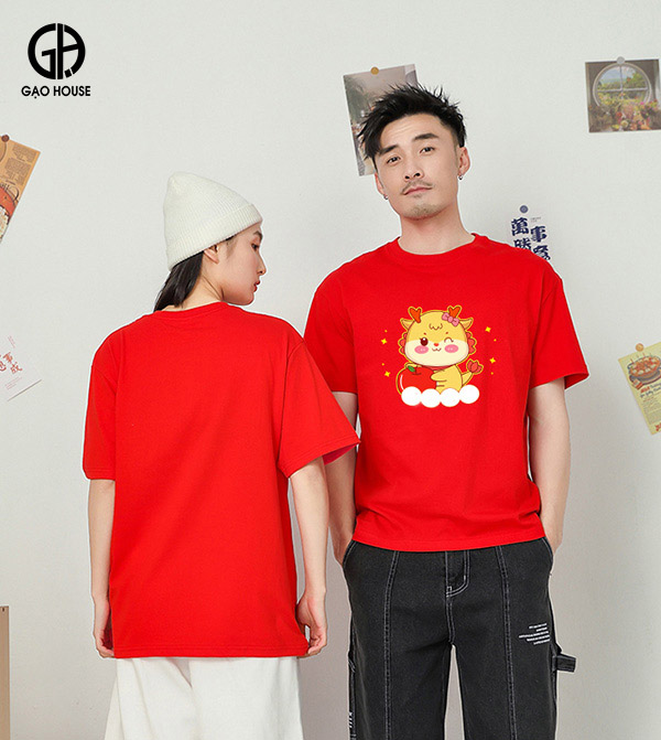 Áo gia đình Tết Tone Đỏ GHT07