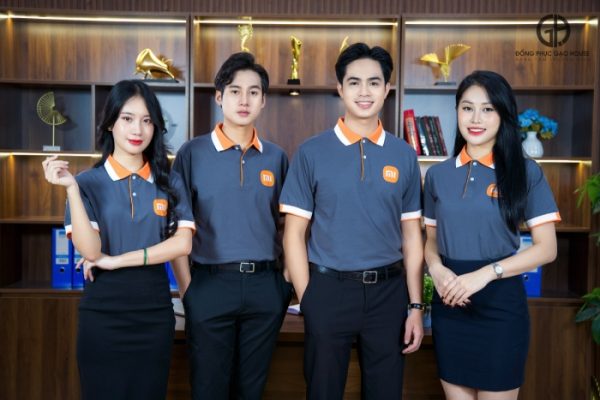 Đồng phục công ty XIAOMI cổ phối bo dệt - Hình ảnh 2