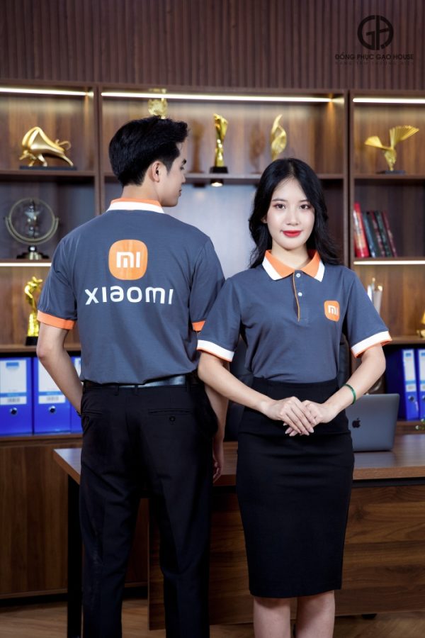 Đồng phục công ty XIAOMI cổ phối bo dệt - Hình ảnh 4
