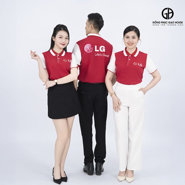 áo đồng phục polo công ty lg hiện đại